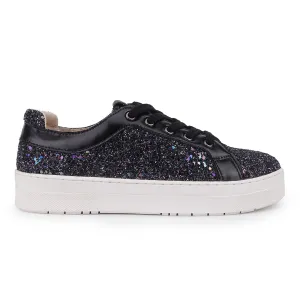 Roxy Sneaker in Black Glitter