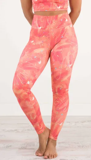 Salmon Scribbles - Athleisure Leggings