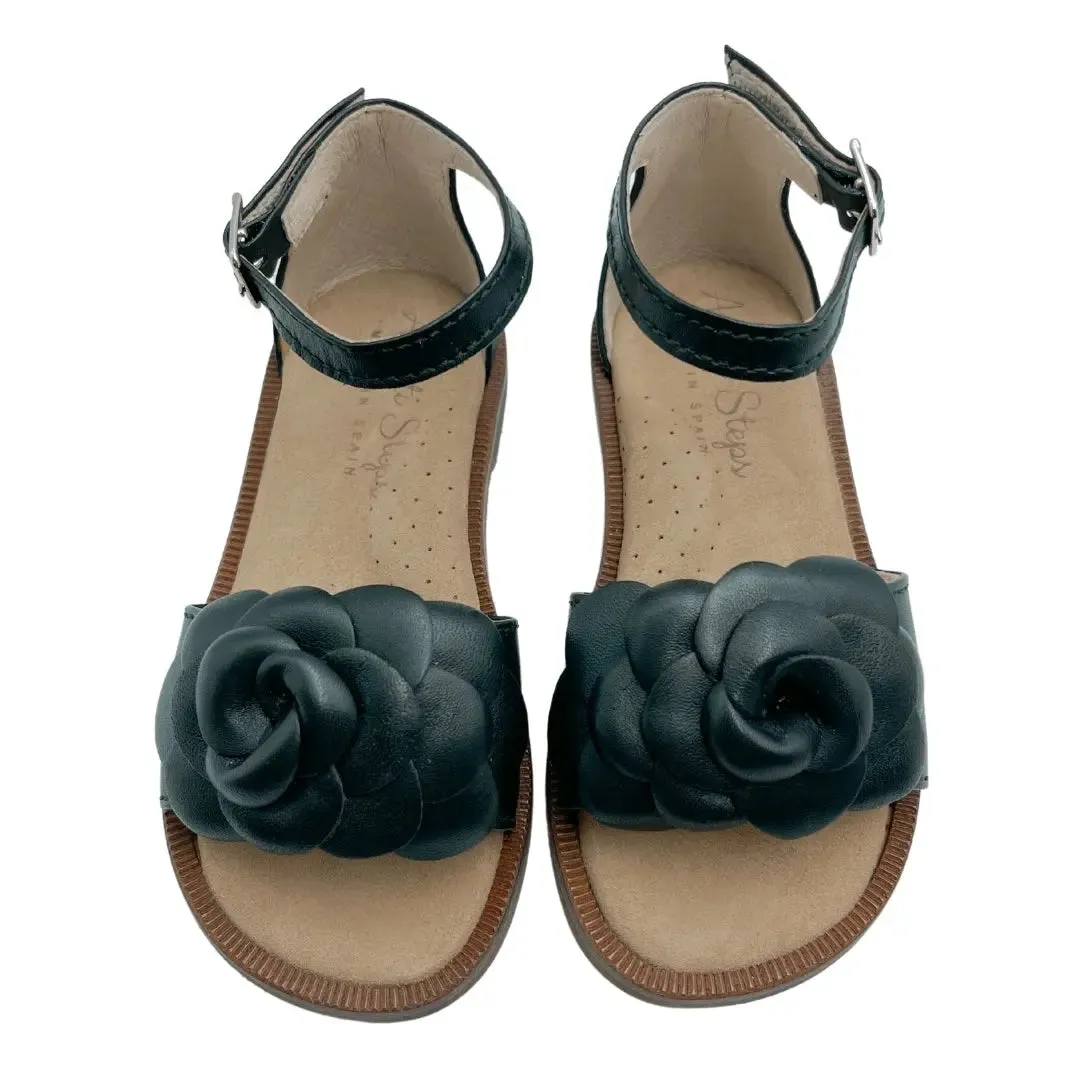 Seraphina- Black Leather Sandals