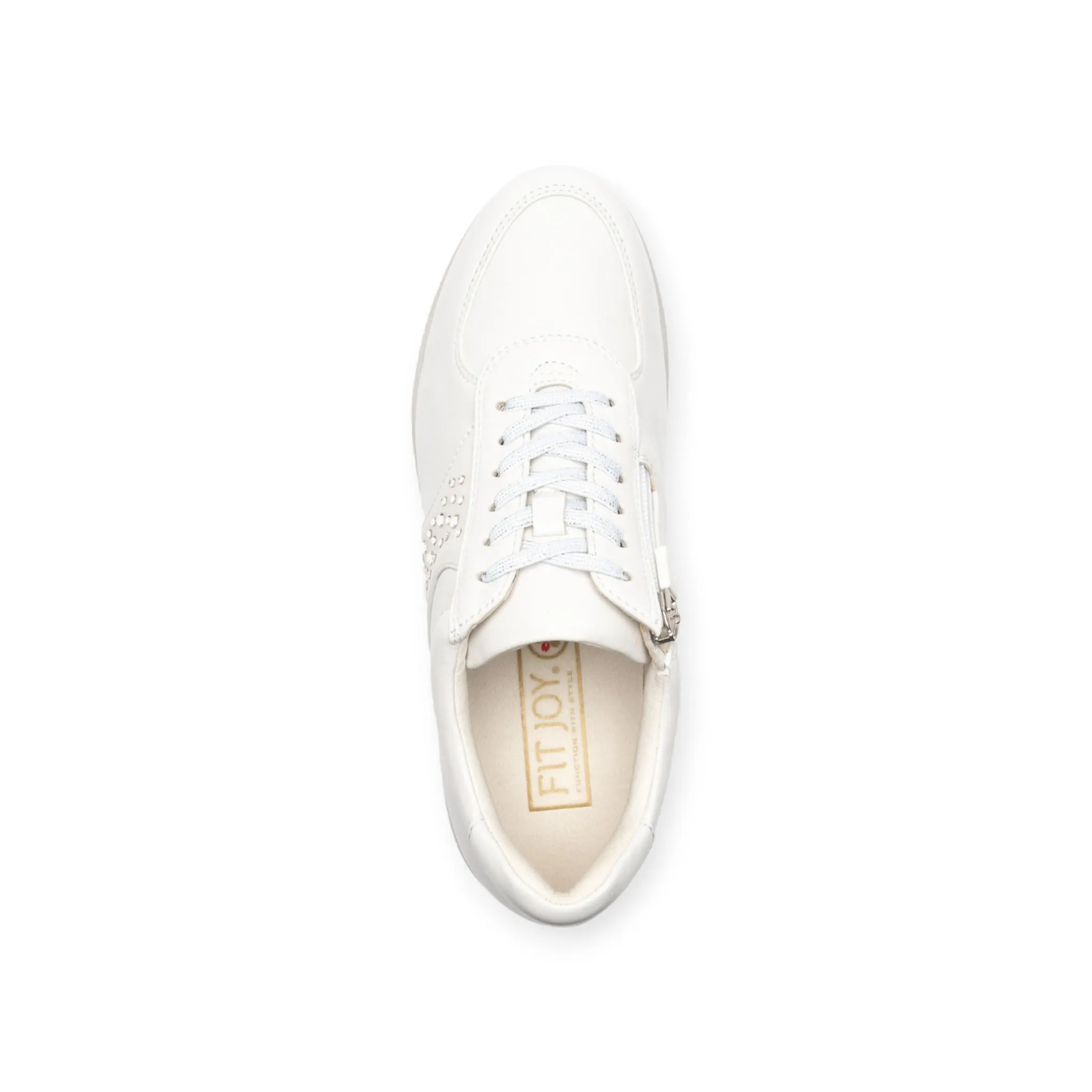 Sheepskin leather sneakers with Swarovski crystal glass and zippers  #FJ054