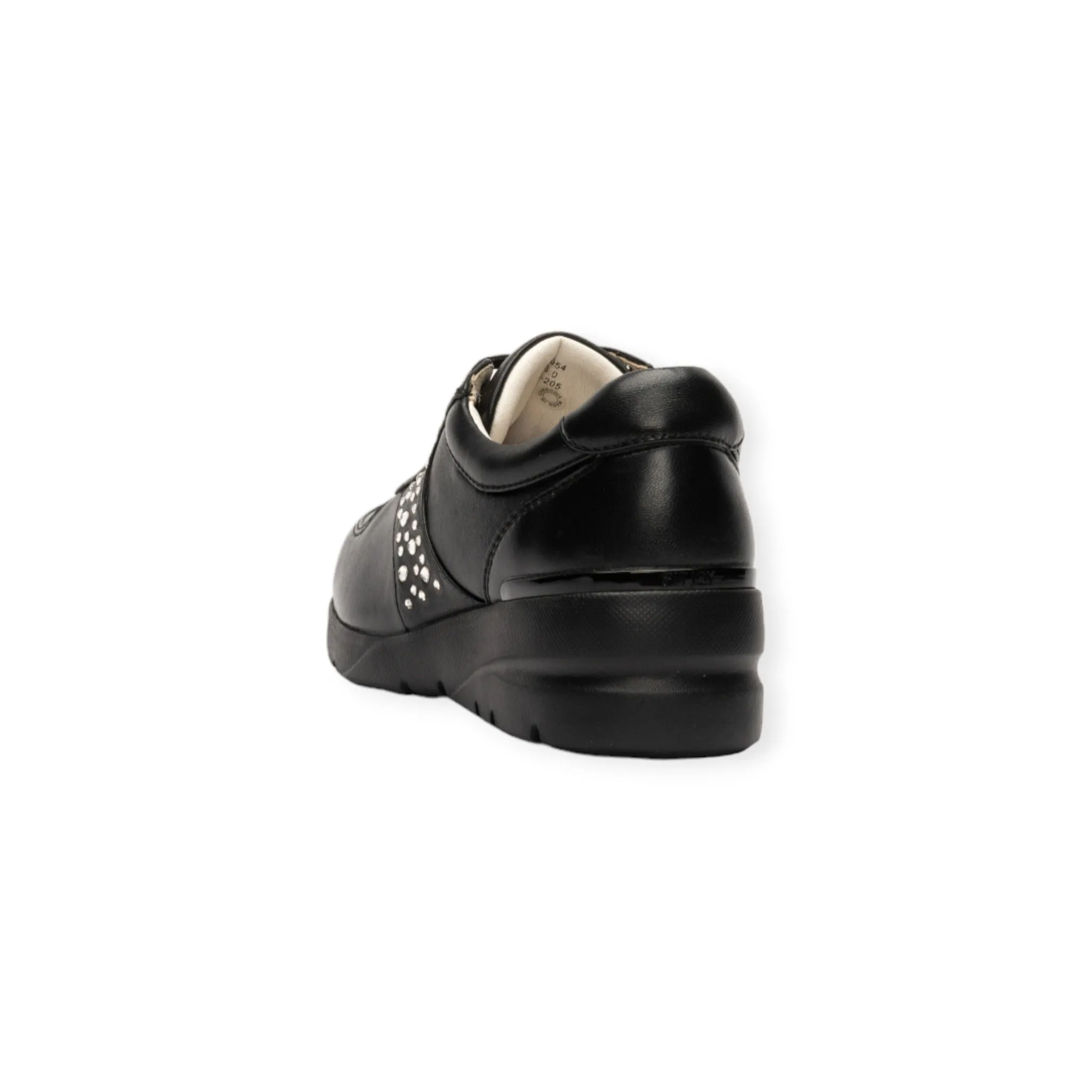 Sheepskin leather sneakers with Swarovski crystal glass and zippers  #FJ054