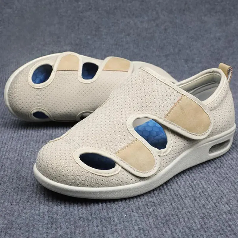 Shoes For Elderly Lady Diabetes Patien Tace Up Man Summer Portable Sandals Thumb Instep Height Foot Swelling Code Sandals