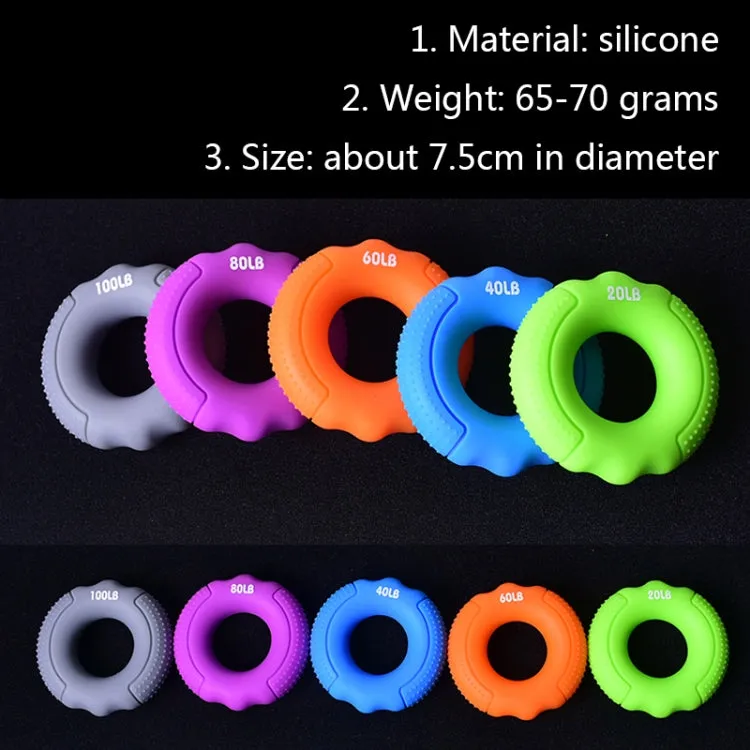 Silicone Gripper Finger Exercise Grip Ring, Specification: Universal point of 50LB blue