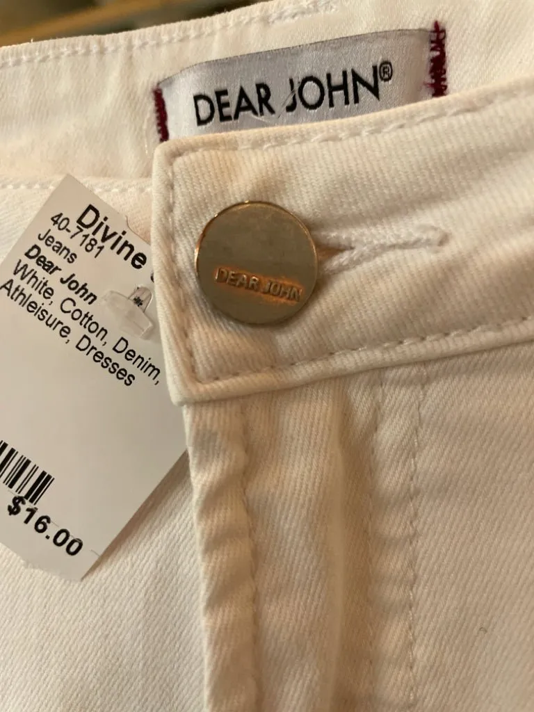 Size 4 White Dear John Jeans