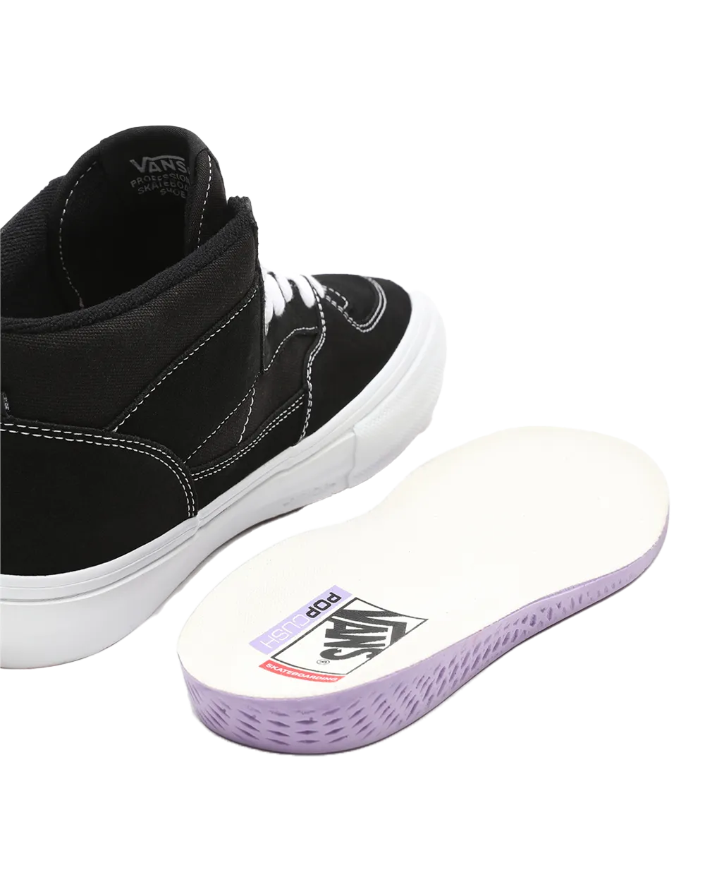 Skate Half Cab Shoes in Black & White