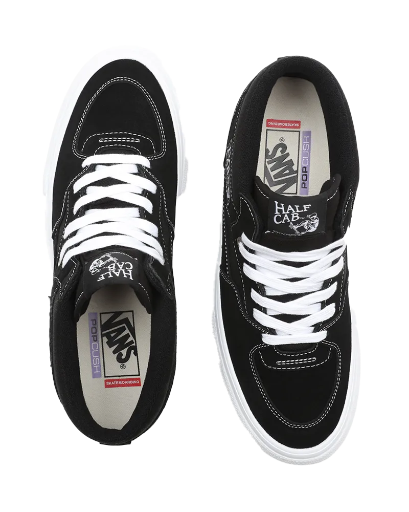 Skate Half Cab Shoes in Black & White