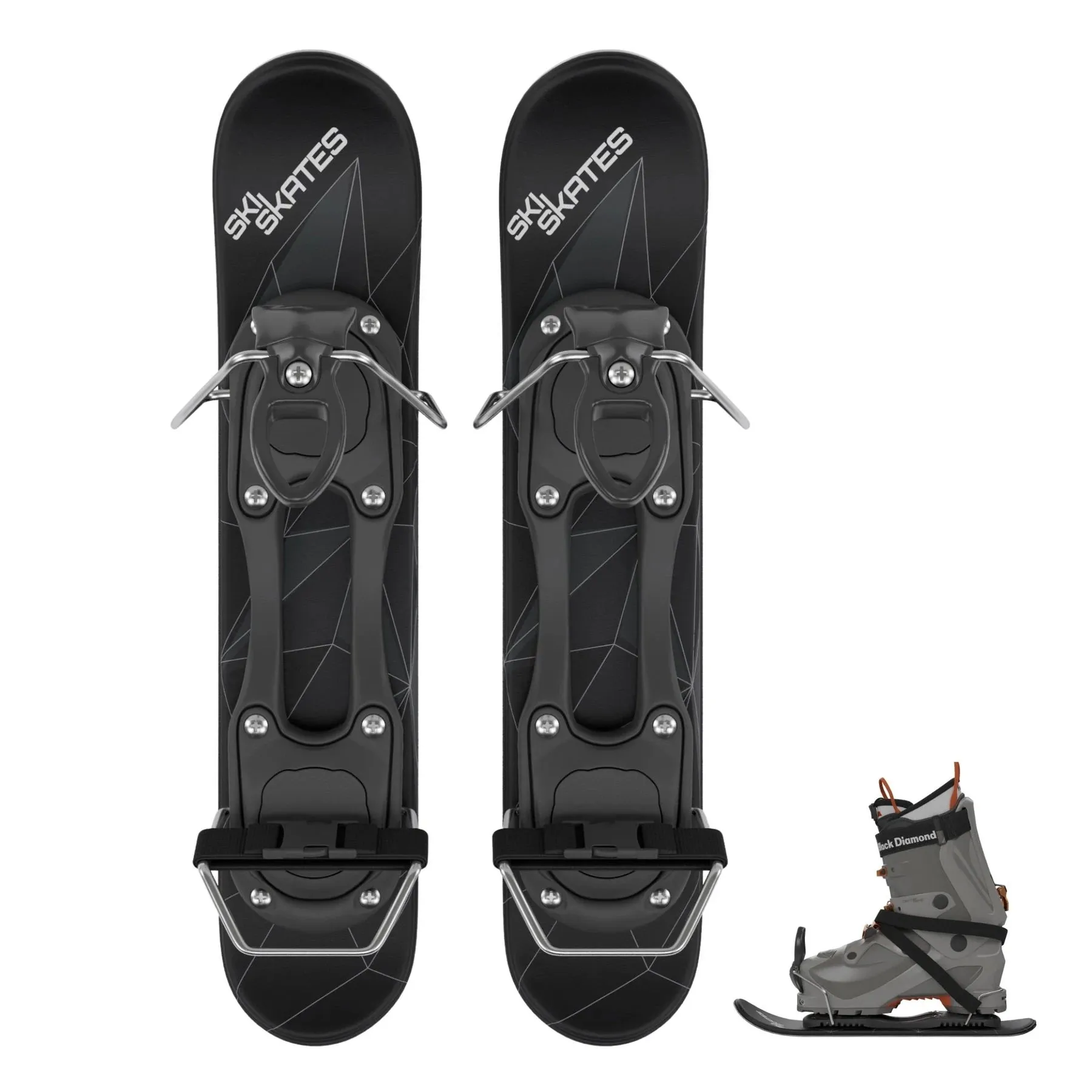 Skiskates by Snowfeet* | 44 CM | Skiblades Snowblades | Snowboard Boots Model