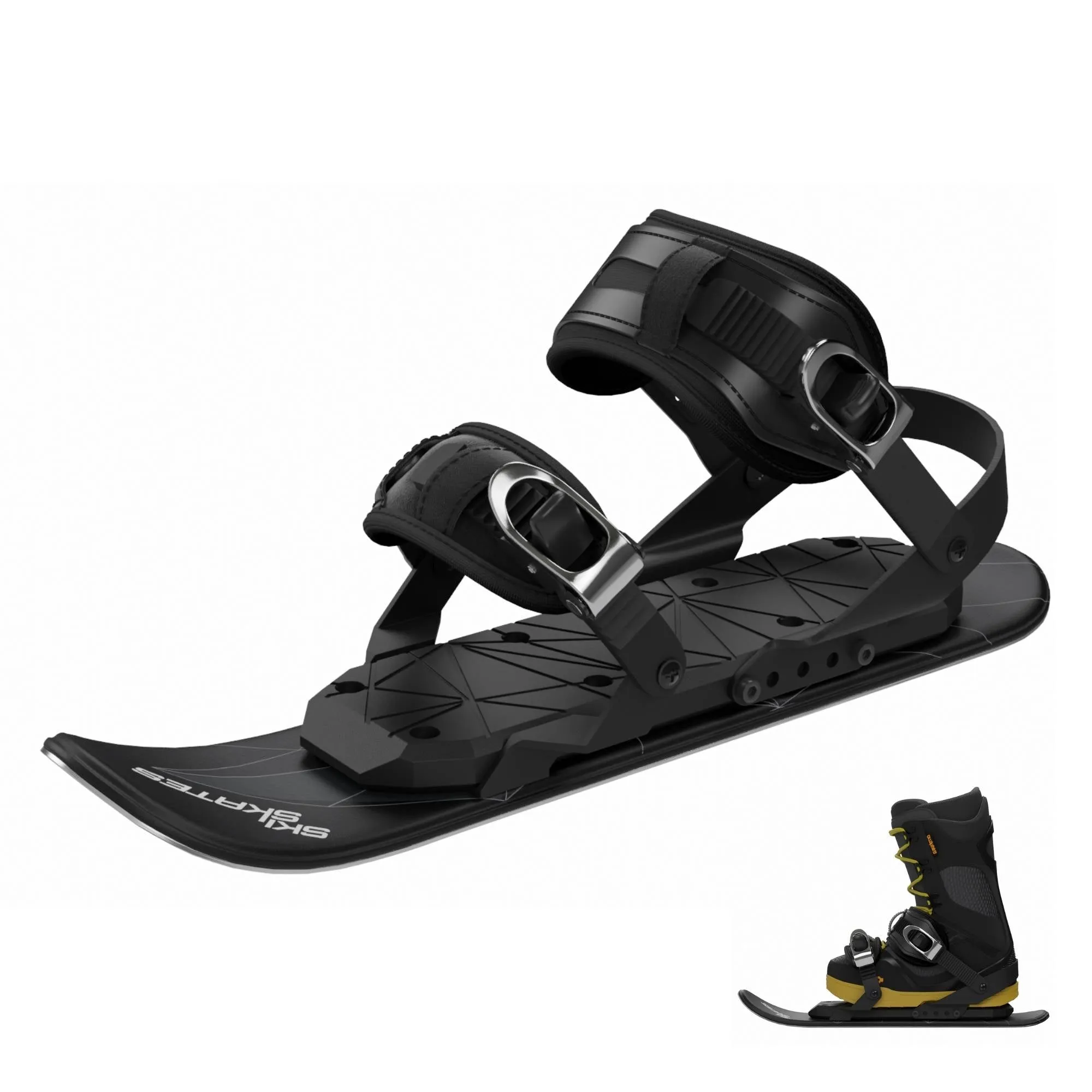 Skiskates by Snowfeet* | 44 CM | Skiblades Snowblades | Snowboard Boots Model