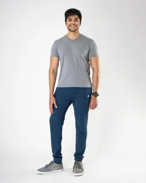 Solid Men's Blue Athleisure Joggers