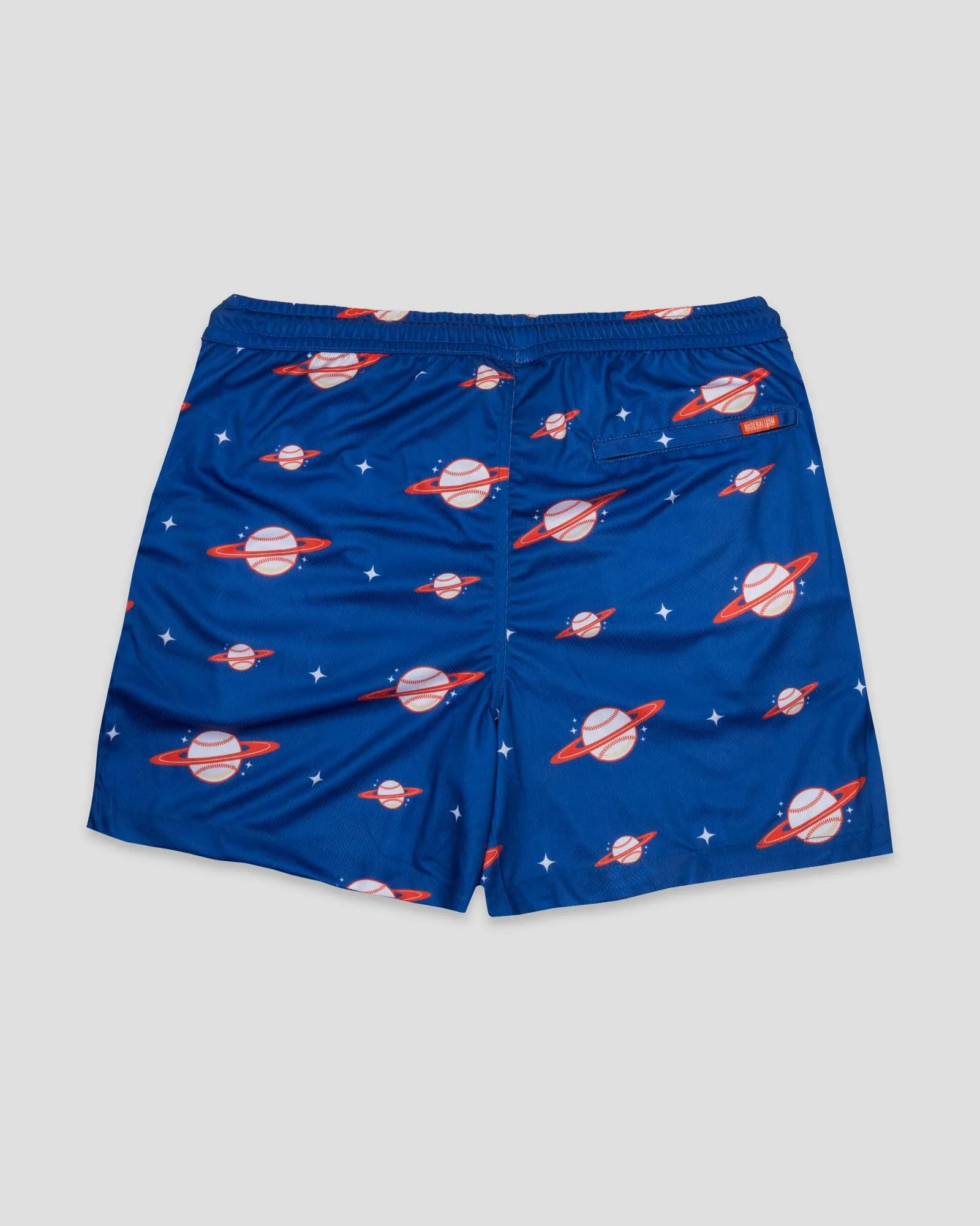 Space Ball Diamond Air Mesh Shorts - Blue and Orange