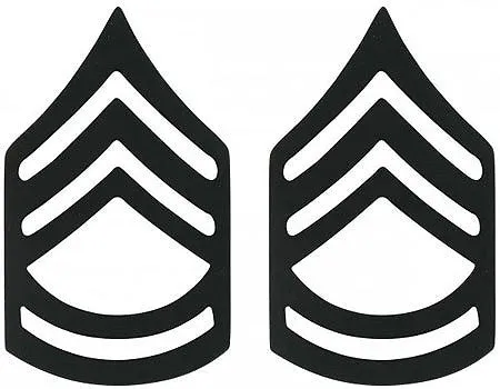 Subdued - Military Sergeant First Class Pin-On Insignia Pair SFC