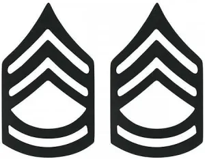 Subdued - Military Sergeant First Class Pin-On Insignia Pair SFC