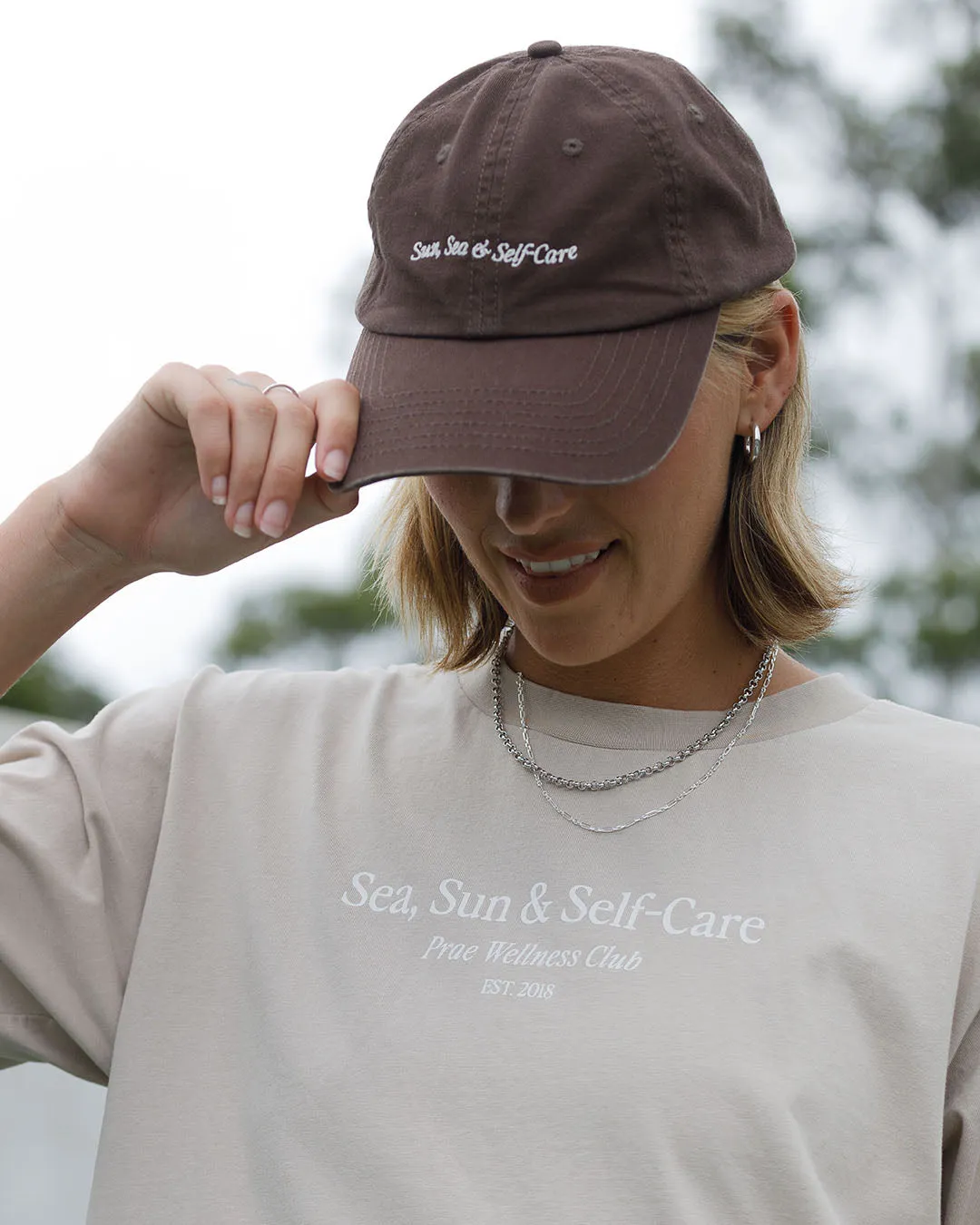 Sun, Sea & Self Care Cap – Chocolate