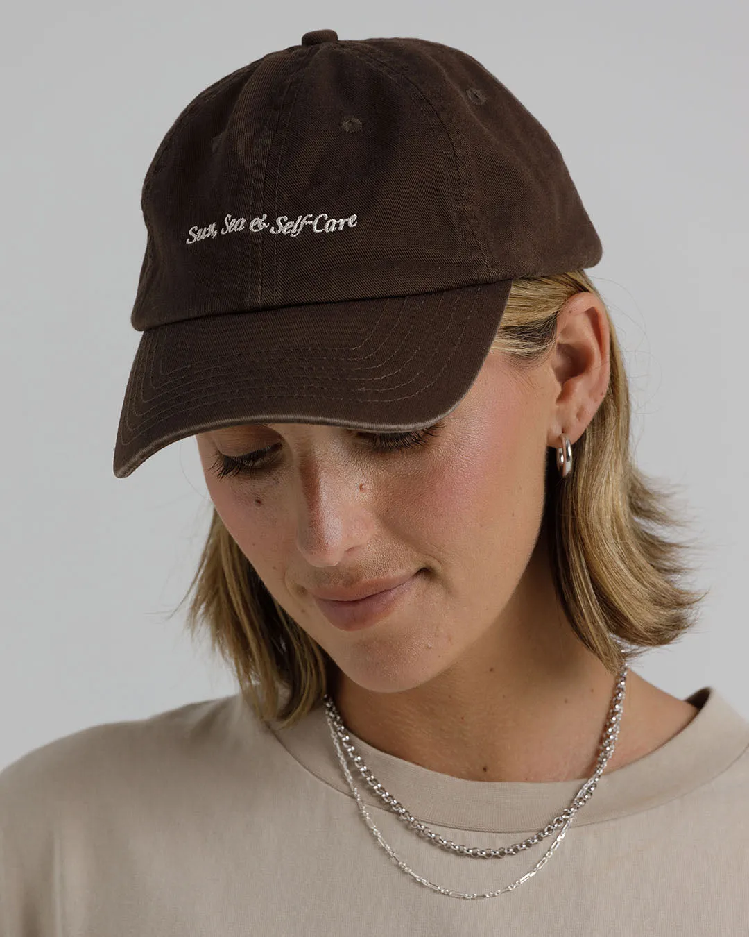 Sun, Sea & Self Care Cap – Chocolate