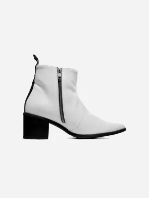 Swan No.1 Desserto® Cactus Leather Vegan Ankle Boots | White