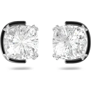 Swarovski Harmonia stud earrings, Cushion cut crystals, White, Mixed metal finish 5600943