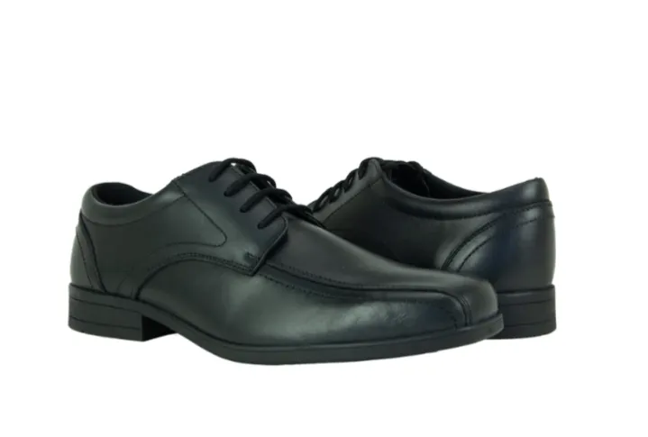 Term Edward Black Lace Up School Shoes