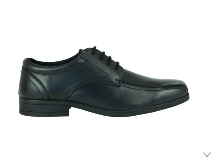 Term Edward Black Lace Up School Shoes