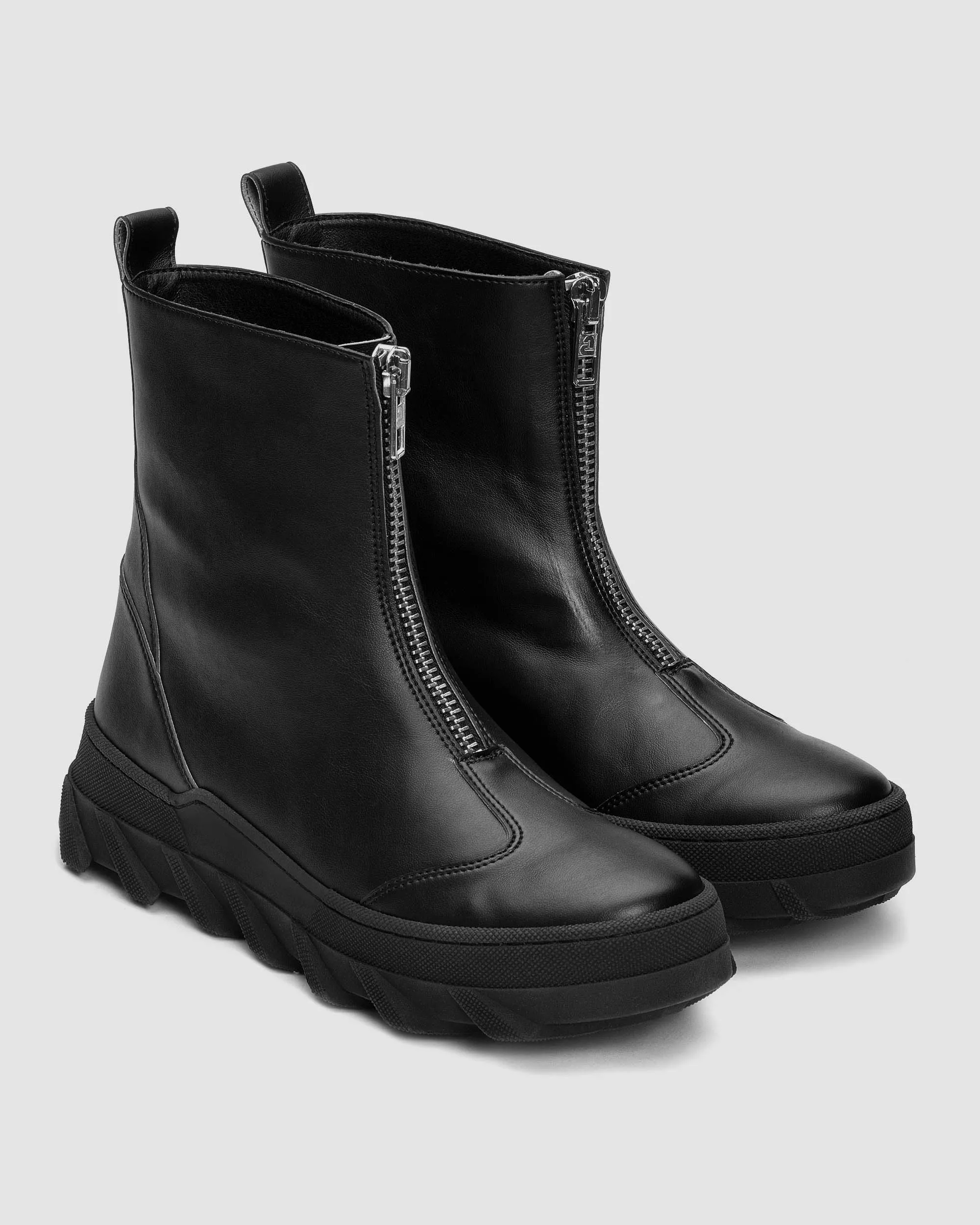 Tiger Women's Corn Leather Vegan Boots | Black