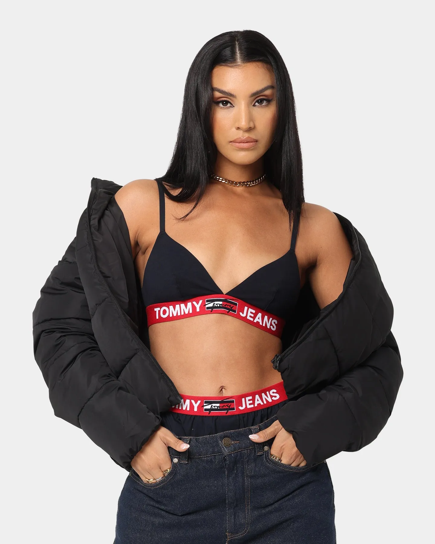 Tommy Jeans Women's Triangle Bralette Unlined Desert Sky