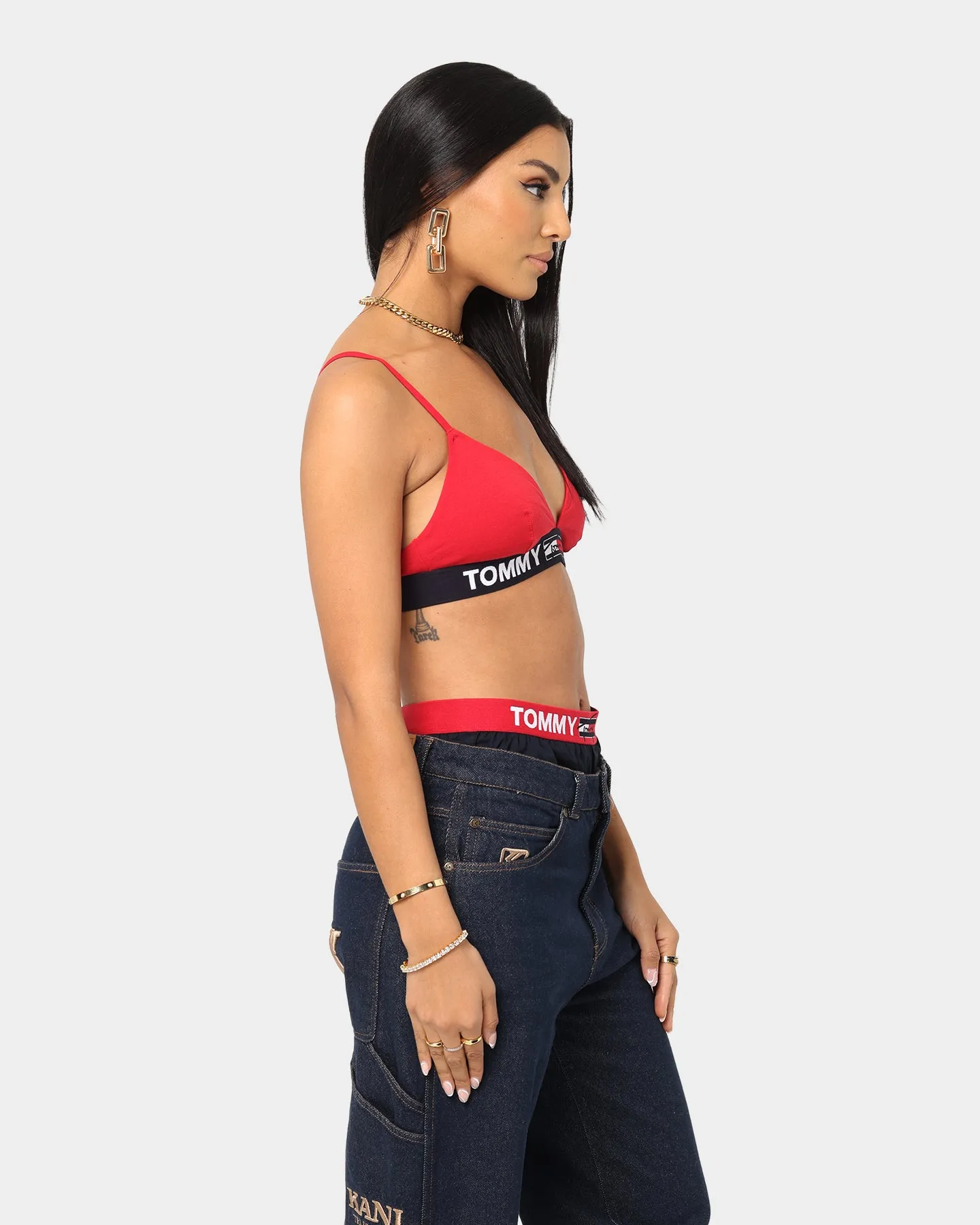 Tommy Jeans Women's Triangle Bralette Unlined Primary Red