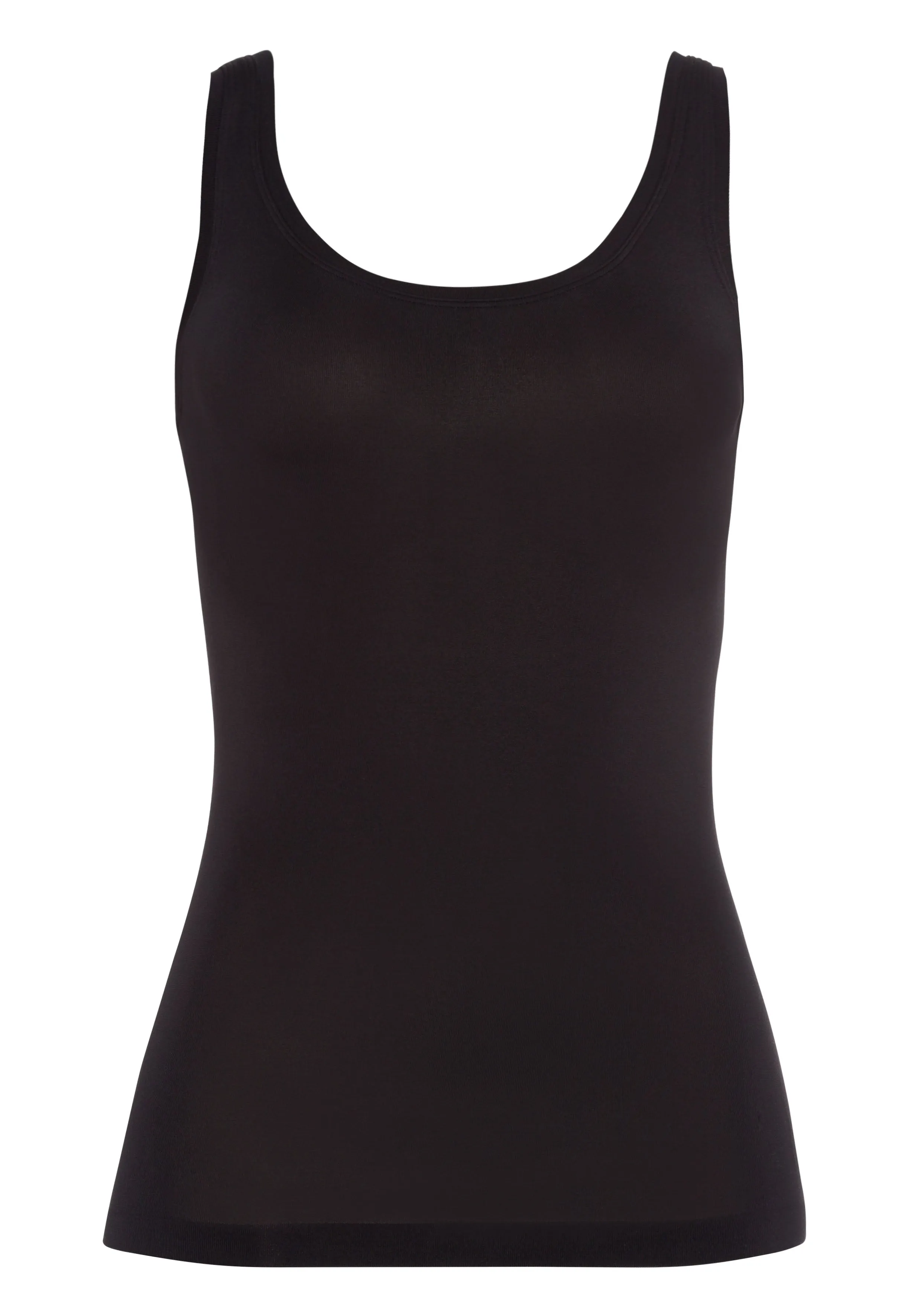 Touch Feeling Round Neck Tank Top | Black 71814-199