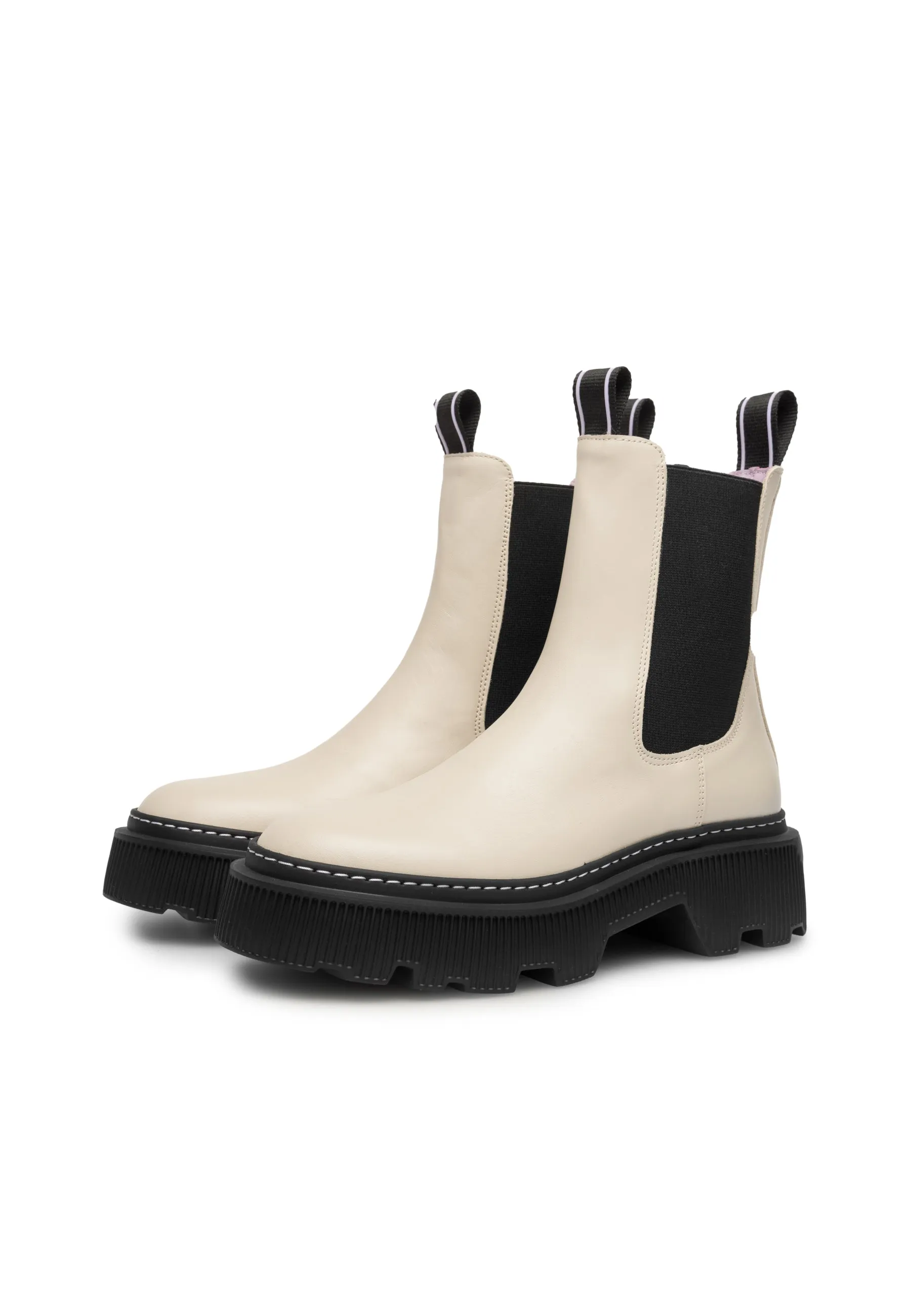 Trixy Off White Chelsea Boots