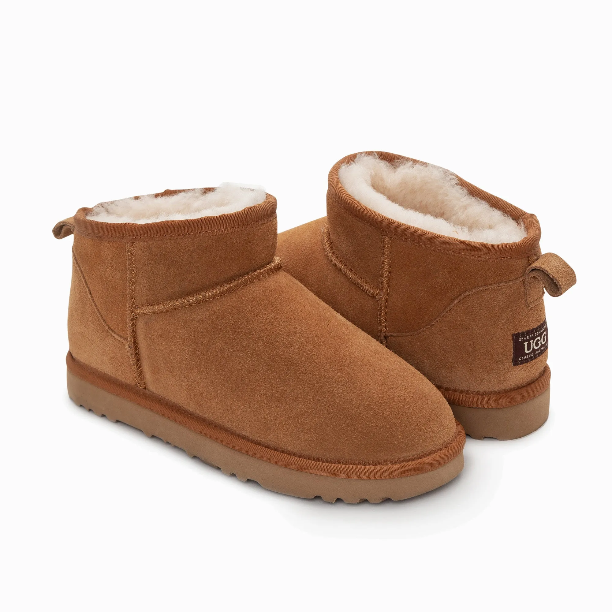 Ugg Boots Genuine Australian Sheepskin Unisex Ankle Classic Suede (Unisex Cow Suede)