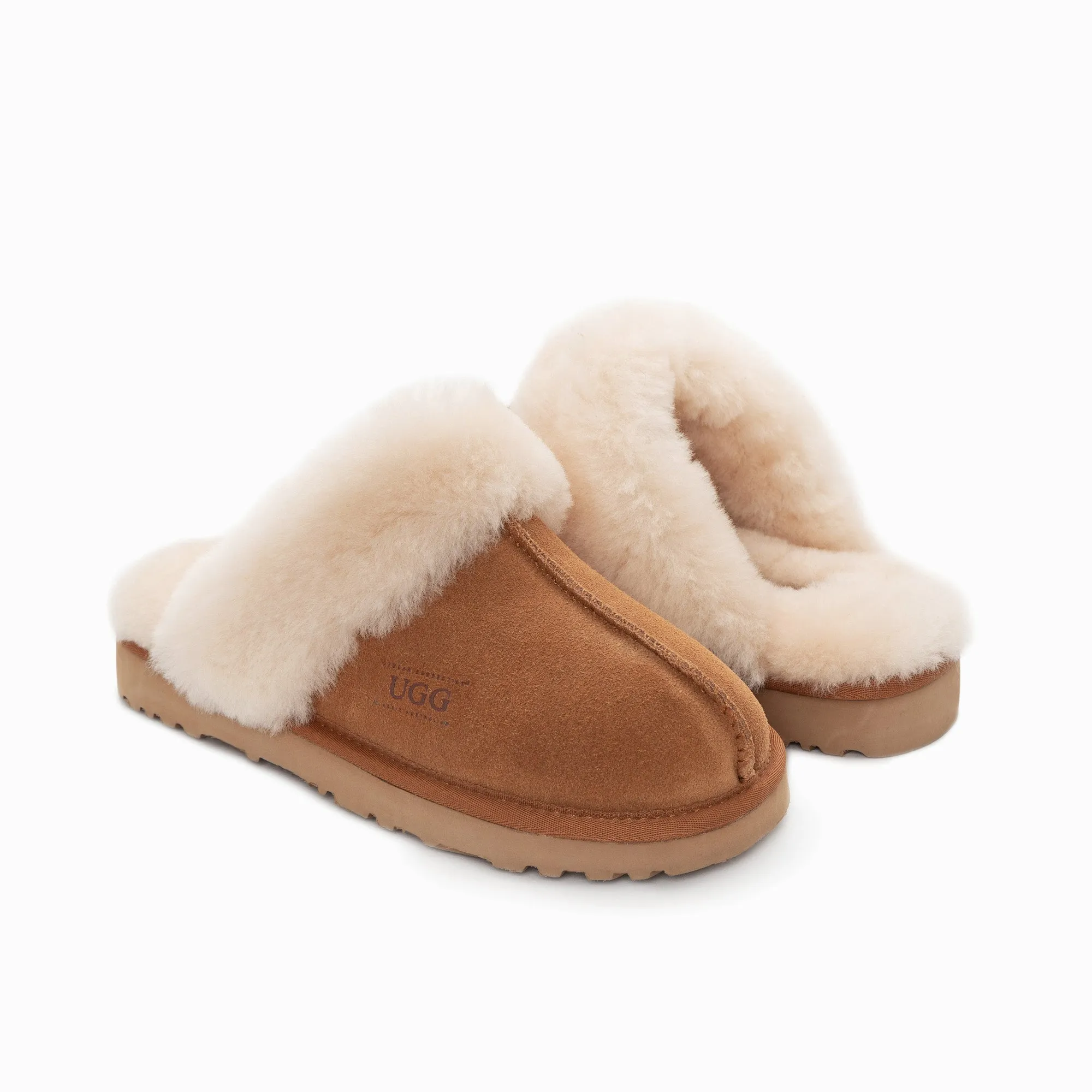 Ugg Slippers Premium Australia Sheepskin Unisex Scuffete Suede (Unisex Cow Suede)