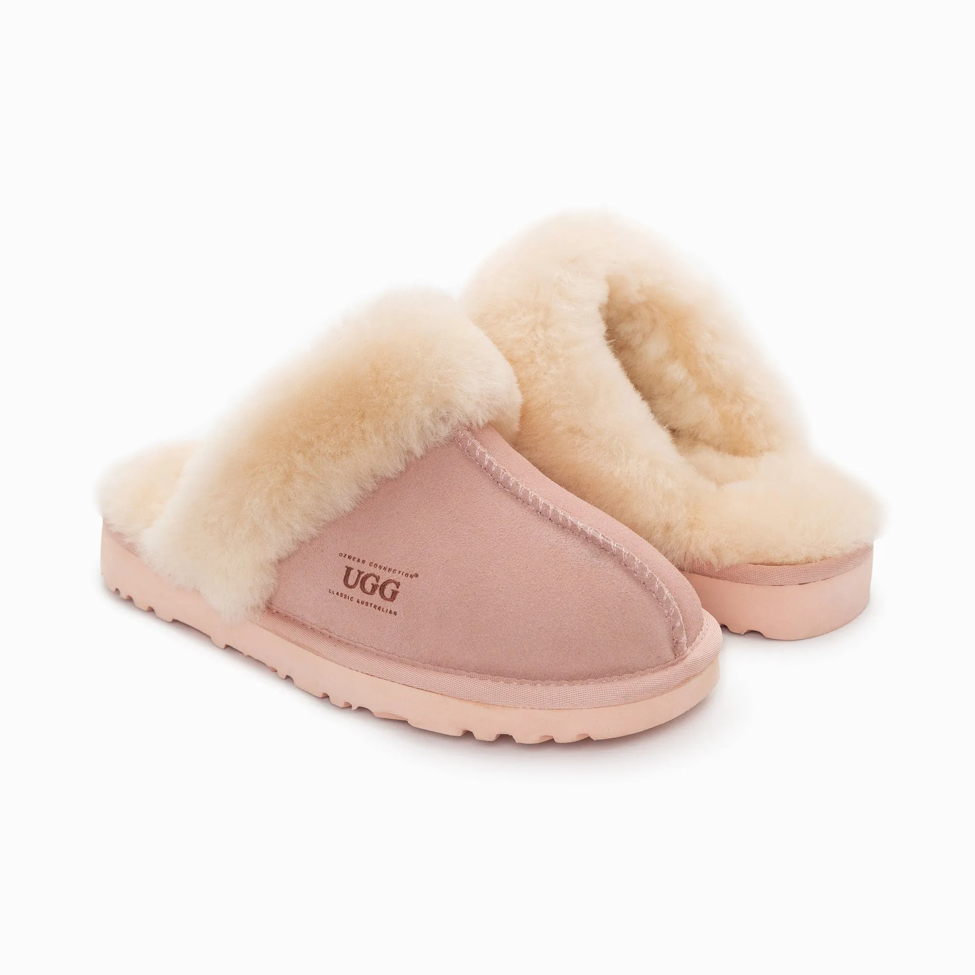 Ugg Slippers Premium Australia Sheepskin Unisex Scuffete Suede (Unisex Cow Suede)