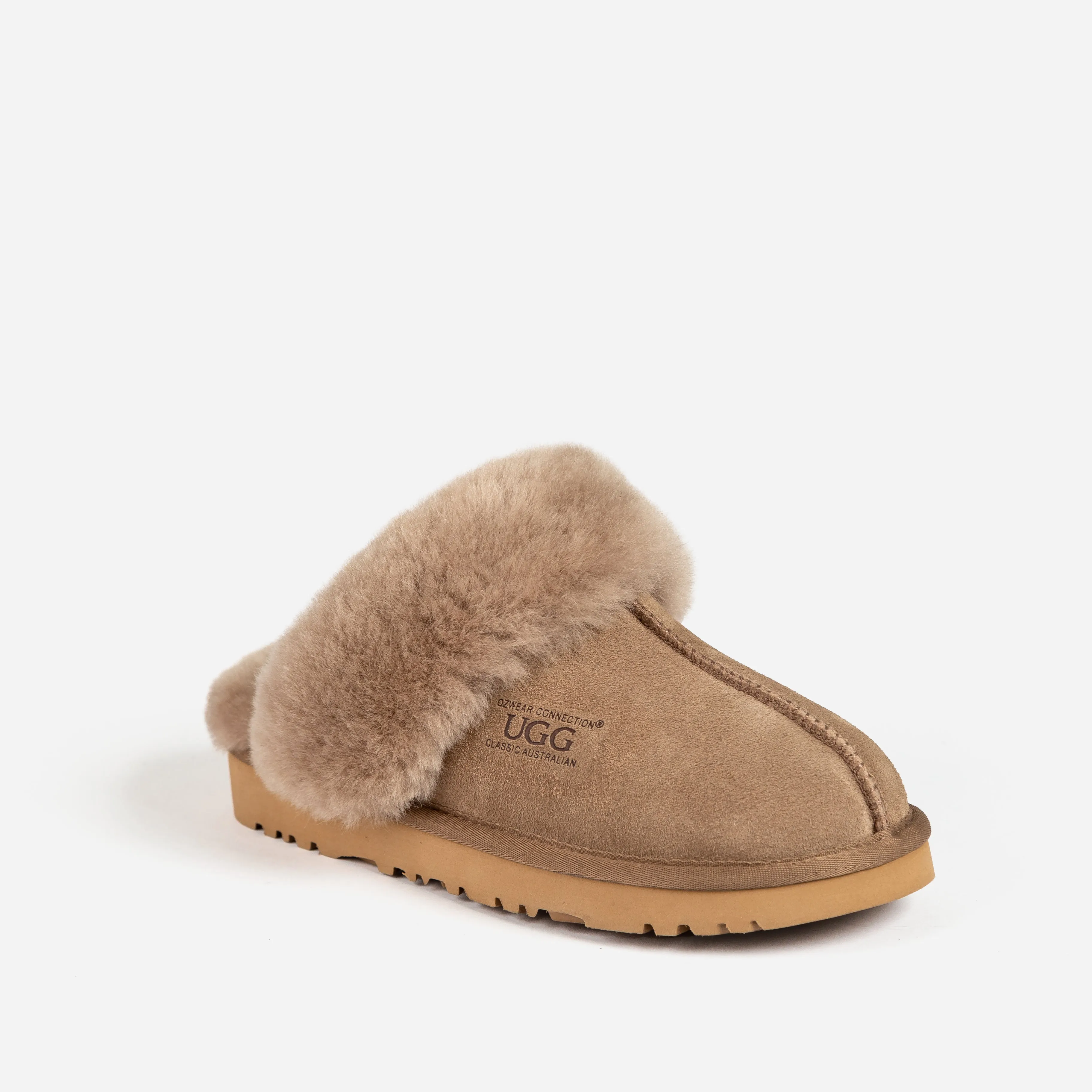 Ugg Slippers Premium Australia Sheepskin Unisex Scuffete Suede (Unisex Cow Suede)