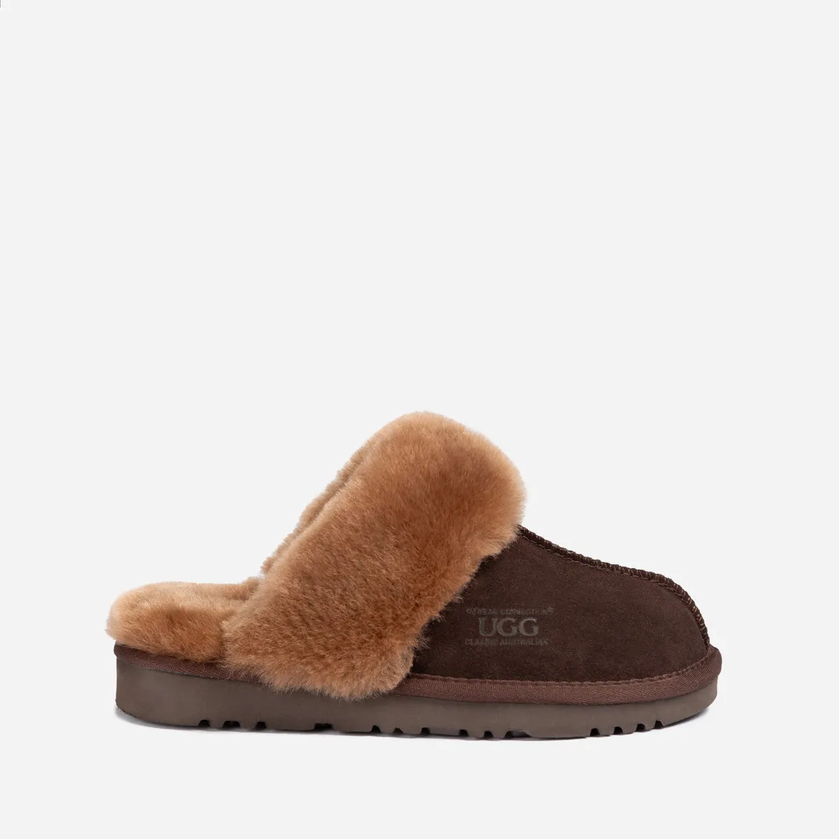 Ugg Slippers Premium Australia Sheepskin Unisex Scuffete Suede (Unisex Cow Suede)