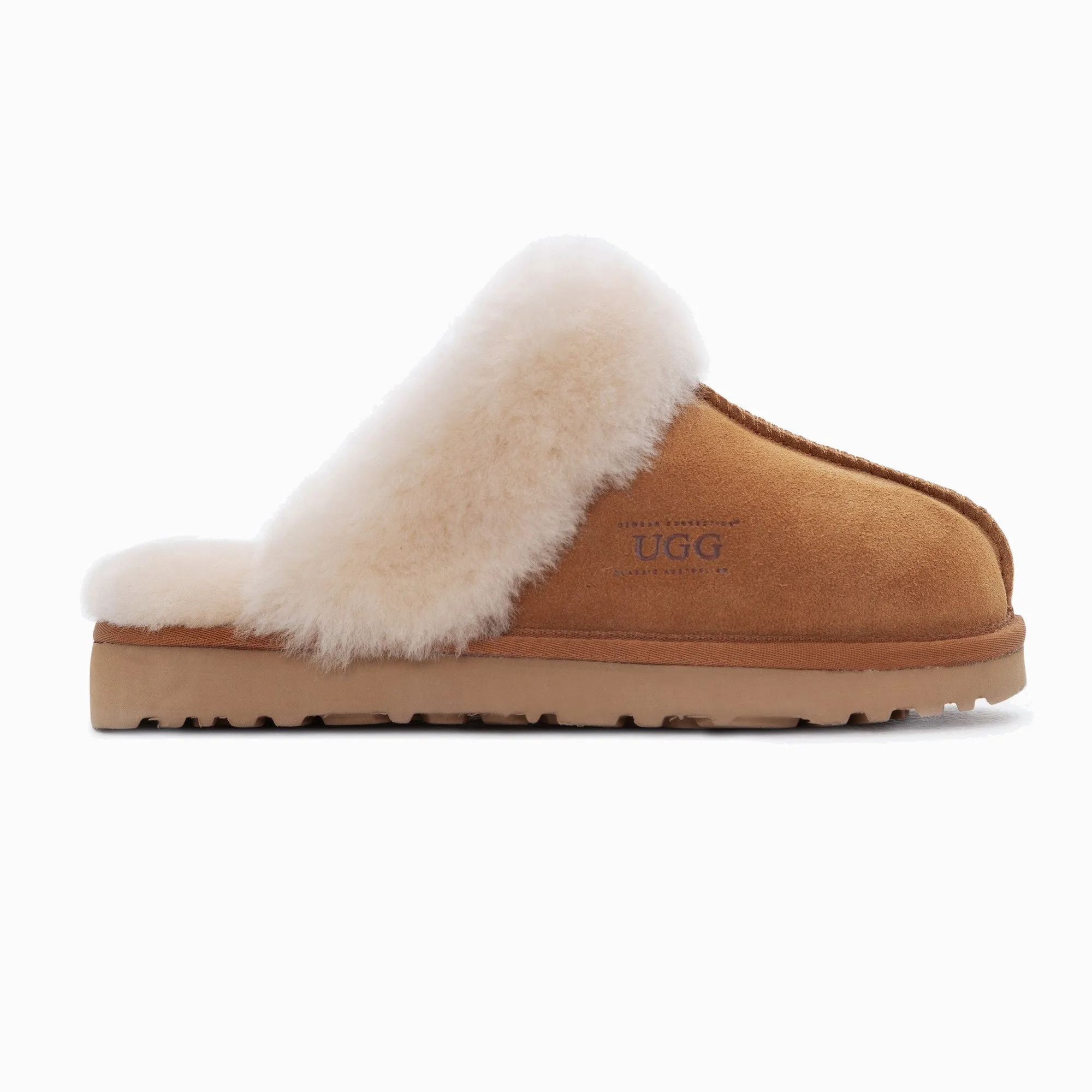 Ugg Slippers Premium Australia Sheepskin Unisex Scuffete Suede (Unisex Cow Suede)