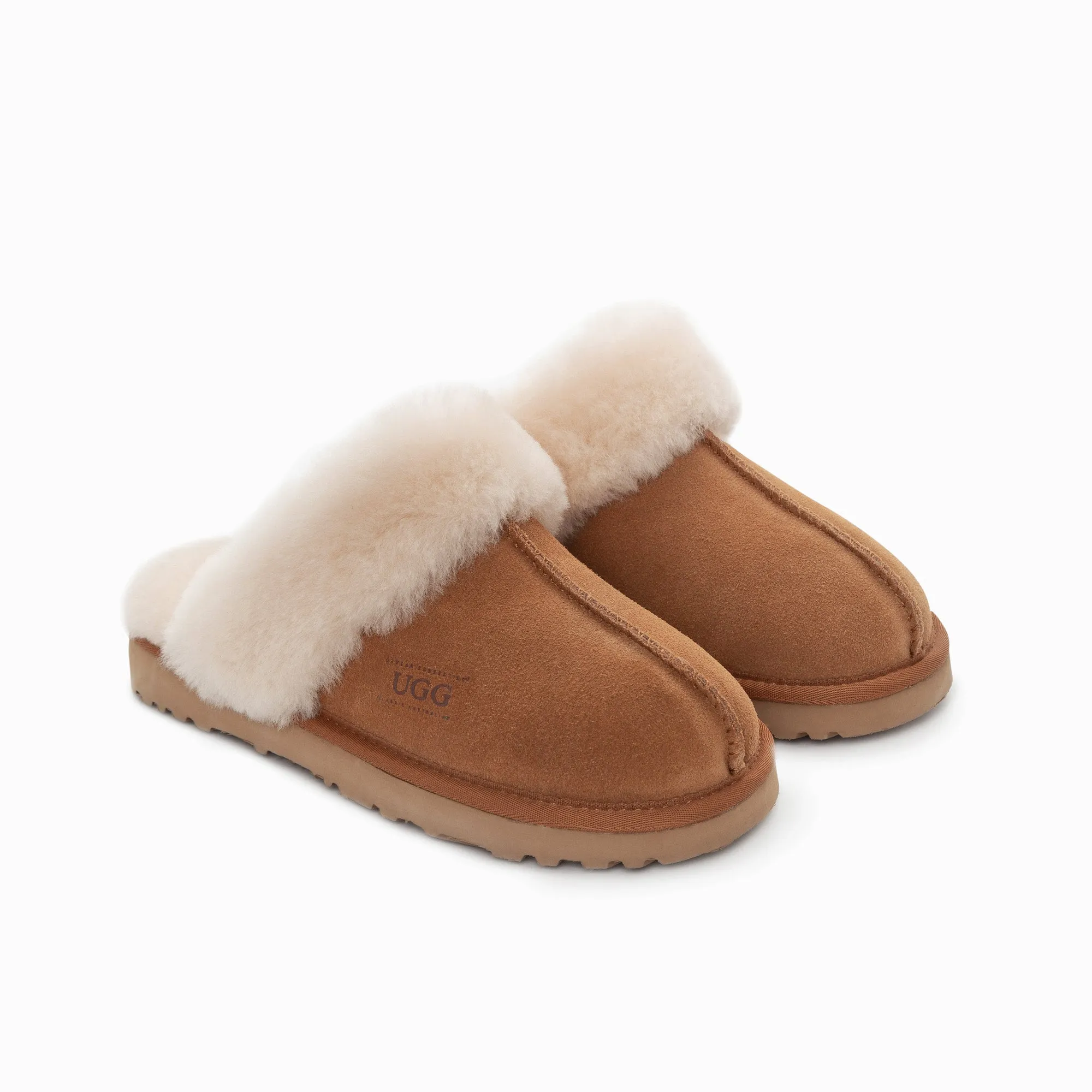 Ugg Slippers Premium Australia Sheepskin Unisex Scuffete Suede (Unisex Cow Suede)