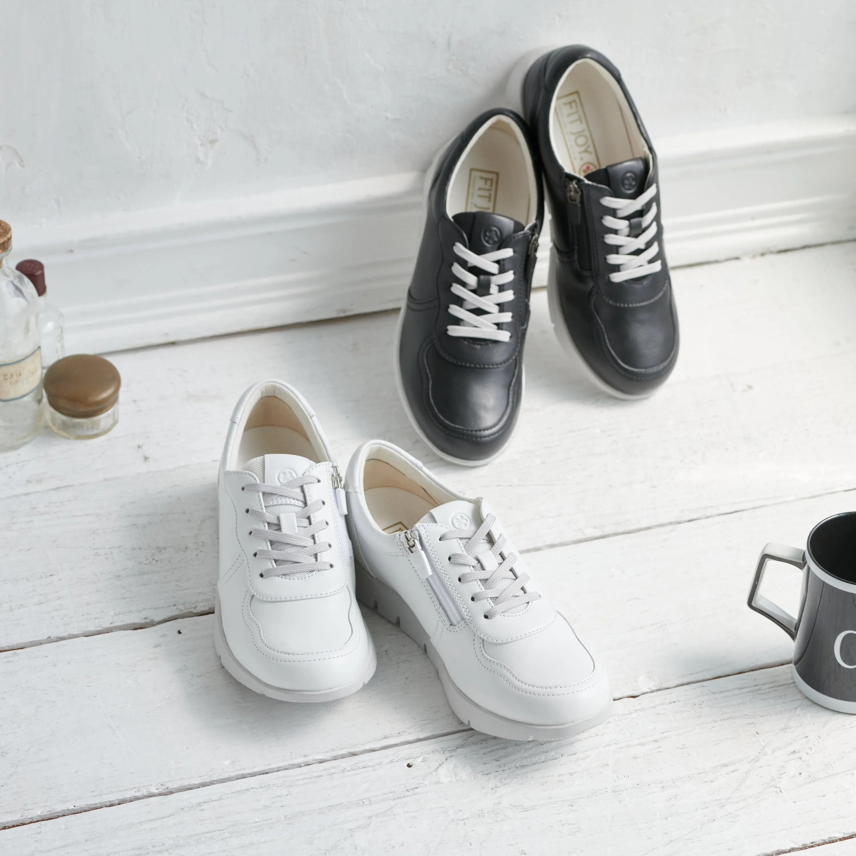 Ultra light-weight sheepskin sneakers with shoelace  #FJ089