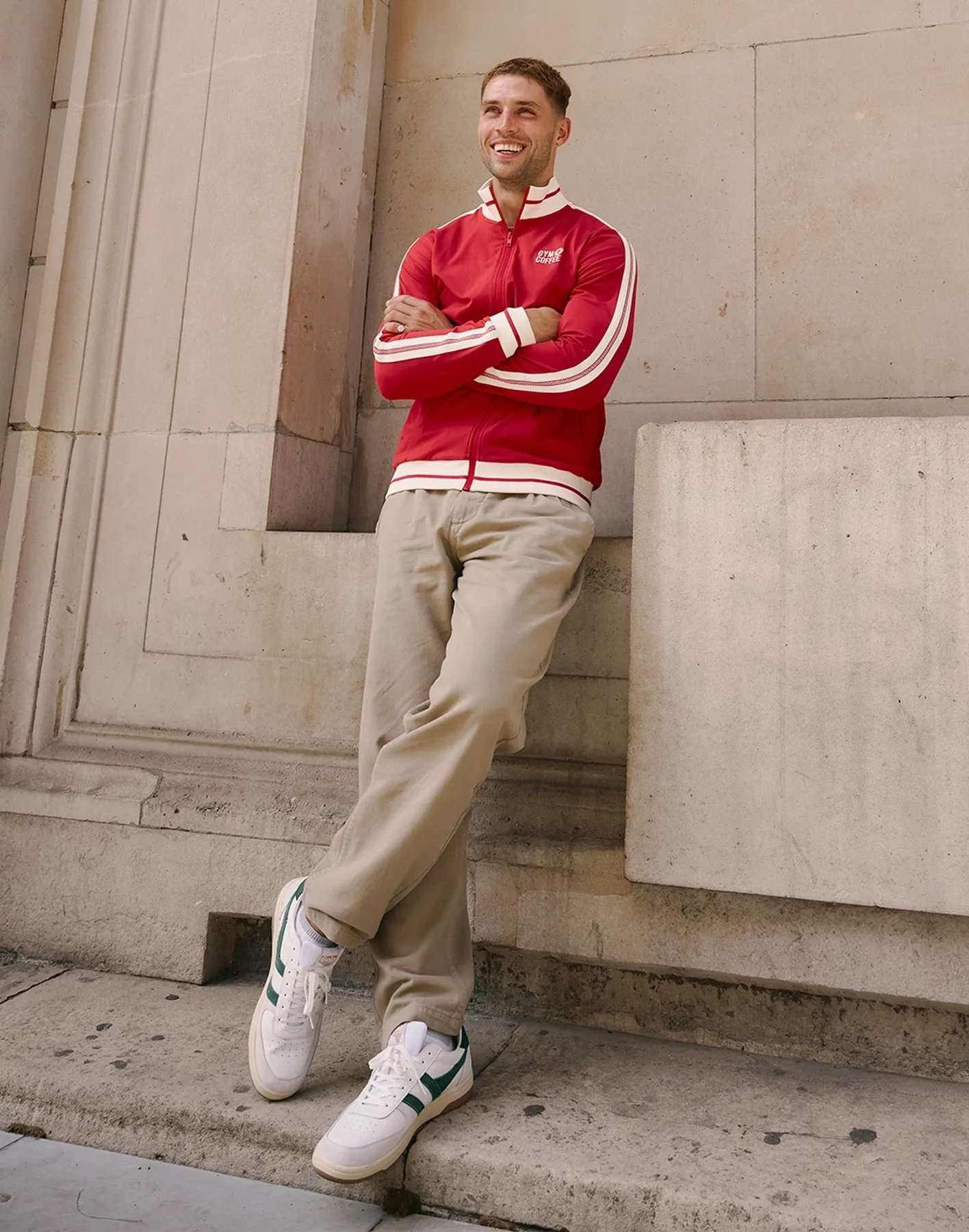 Varsity Jacket in Crimson Red