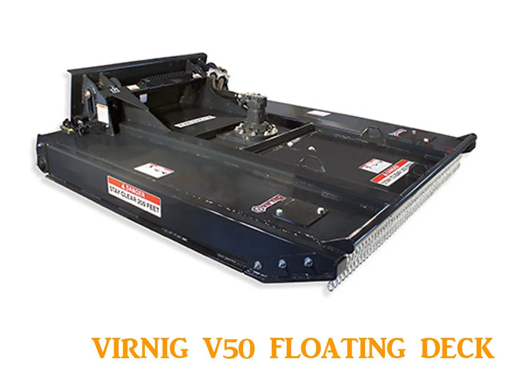 Virnig V50 Rotary Brush Cutter  with Floating Deck for Standard Flow skid steers