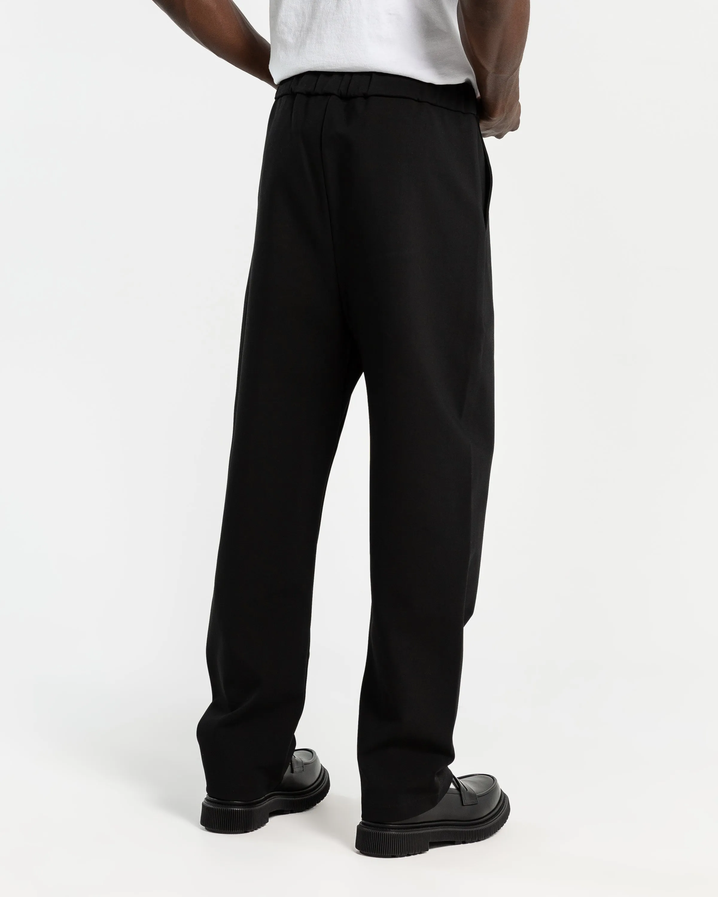 Viscose Tricot Relaxed Pant in Black