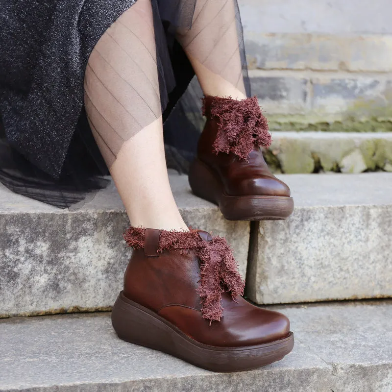 Wedge Waterproof Women's Retro Boots | Gift Shoes