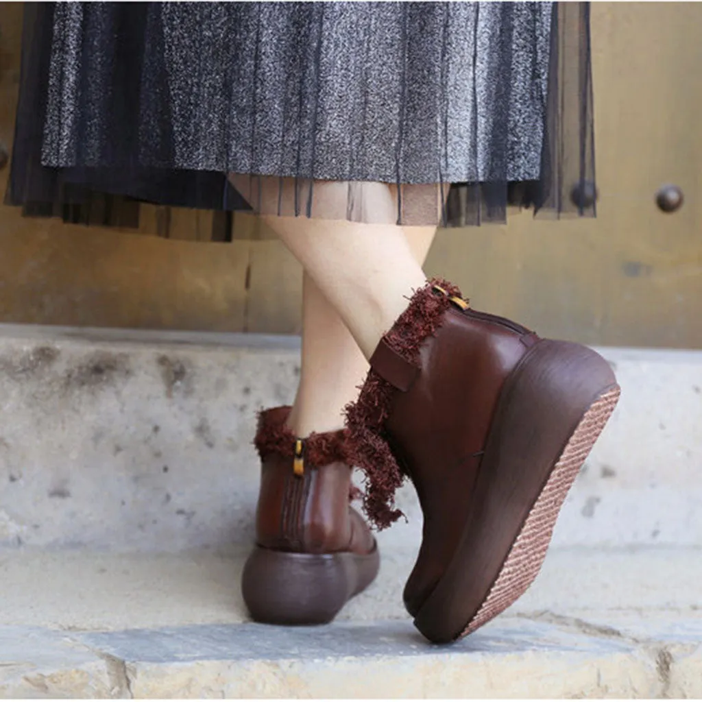 Wedge Waterproof Women's Retro Boots | Gift Shoes