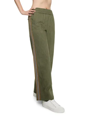 Wide-Leg Track Pant With Side Tape Detail