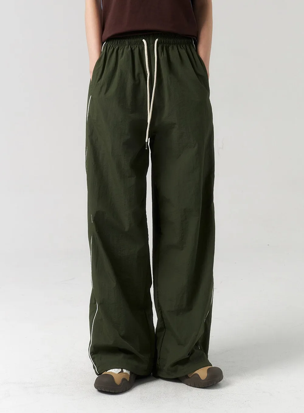 Wide Nylon Track Pants CU321