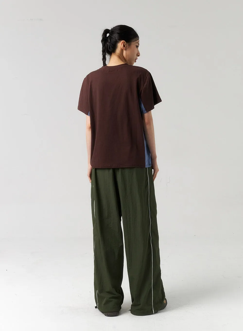 Wide Nylon Track Pants CU321