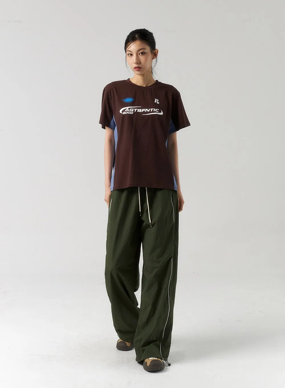 Wide Nylon Track Pants CU321