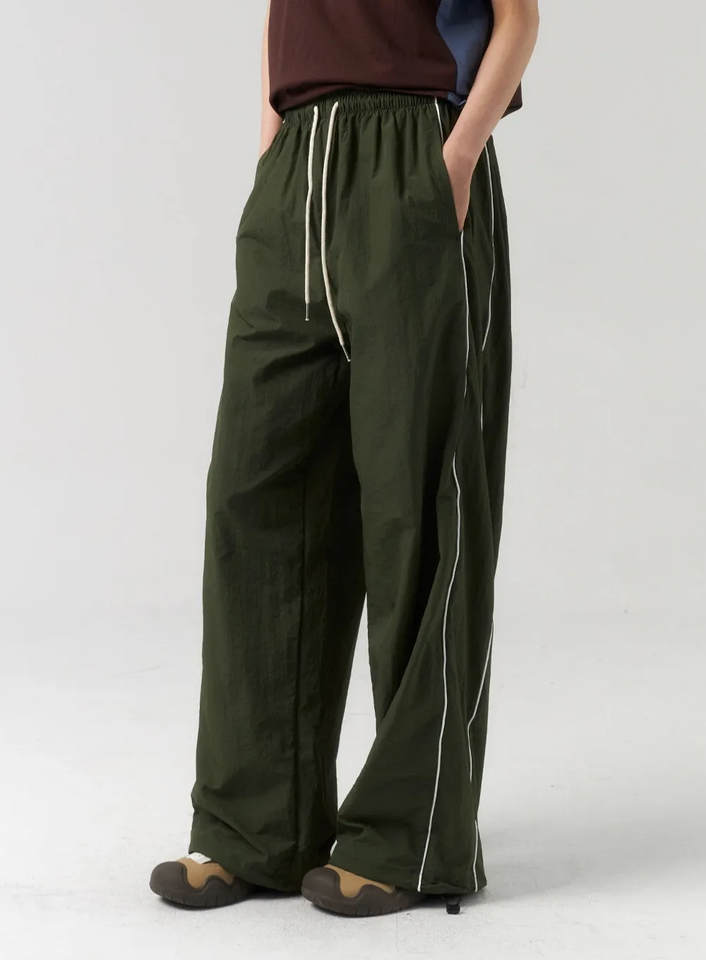 Wide Nylon Track Pants CU321