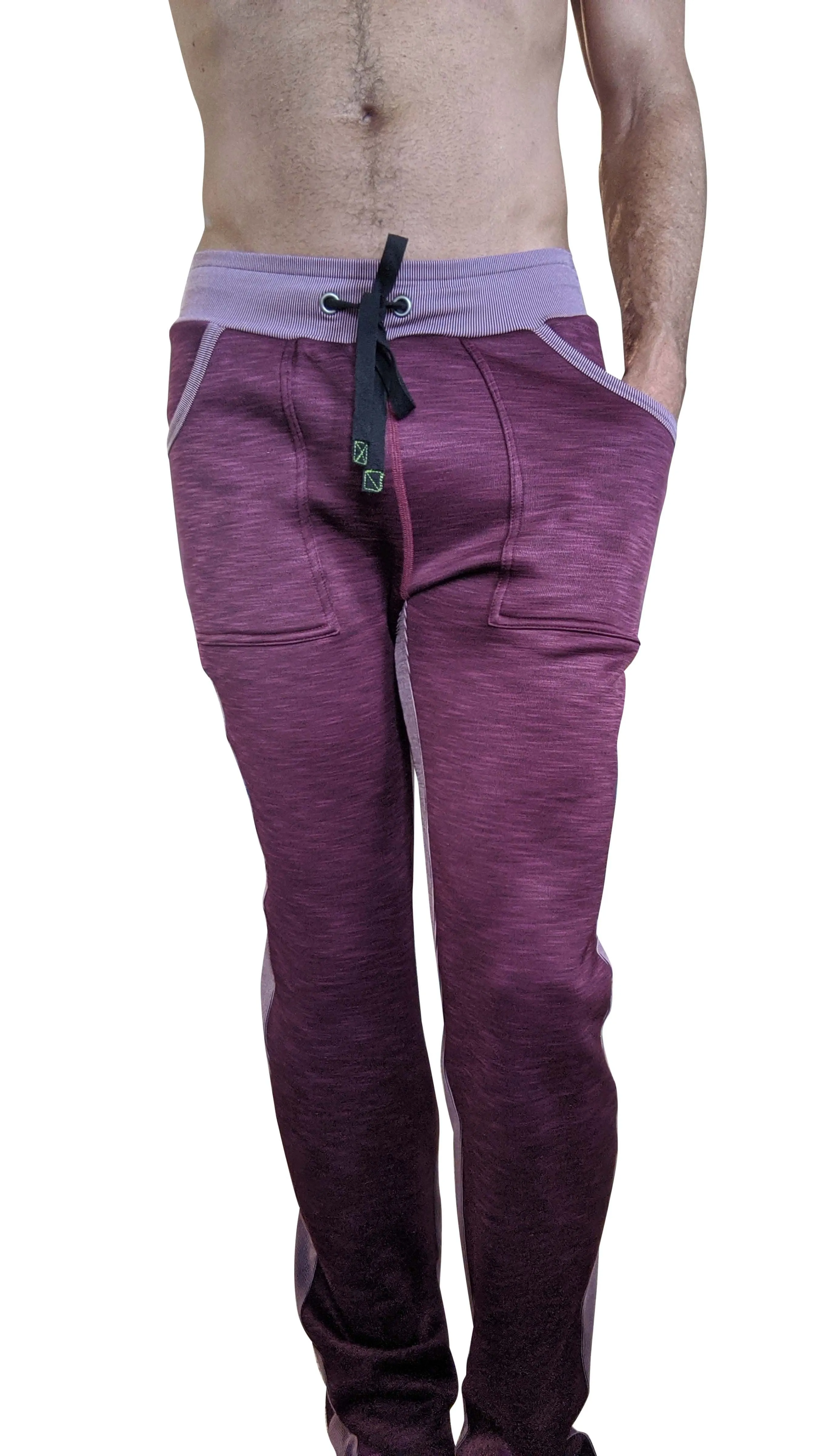 **Winter Collection** Thick-Weight Performance-Luxe-Fleece Track & Lounge Sweat Pant (Plum Purple)