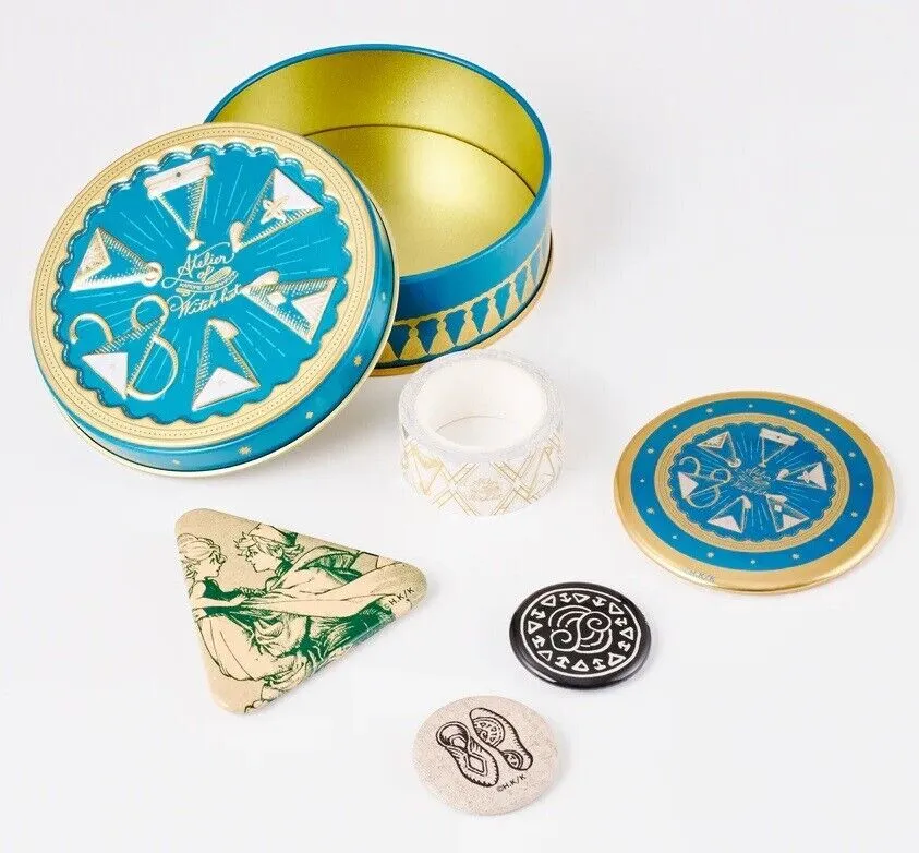 Witch Hat Atelier Bijoux Blue Set Case Washi Tape Mirror Badge Japan Limited