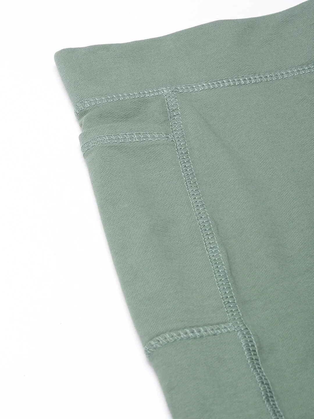 Women Solid Slim Fit Green Track Pant