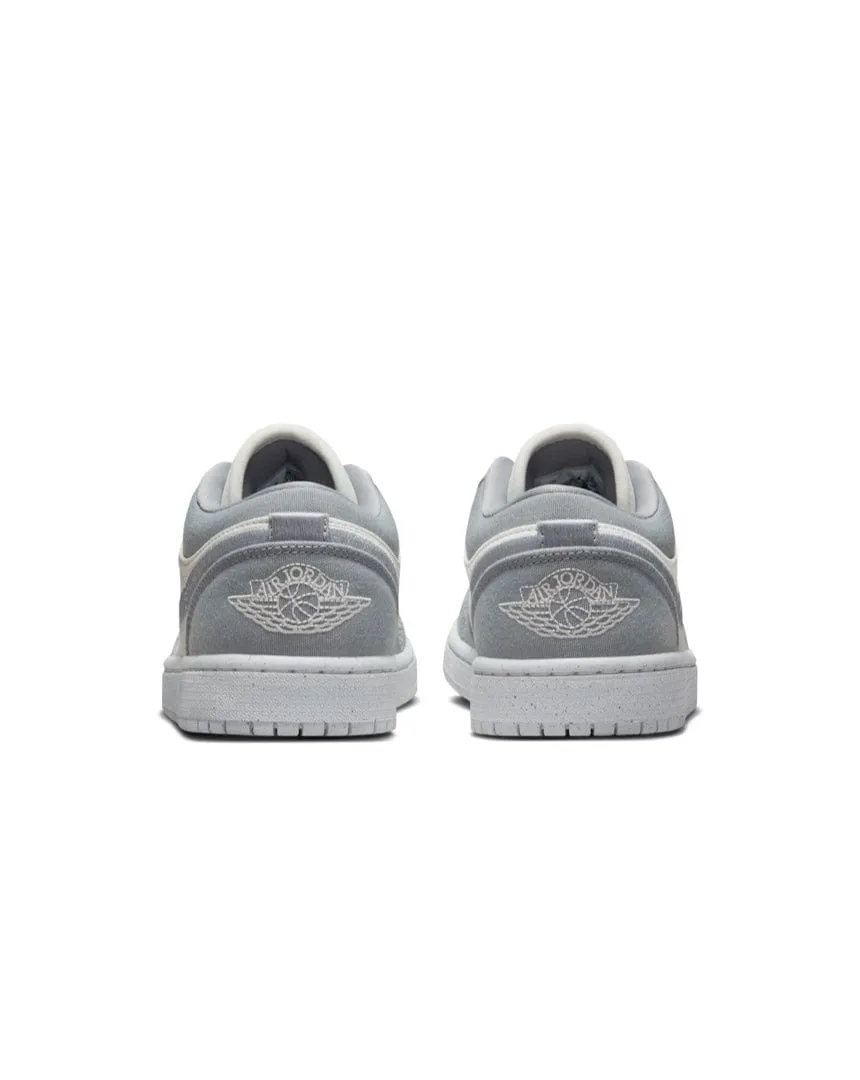 Women's Jordan 1 Low SE - Lt Steel Grey / Sail - White