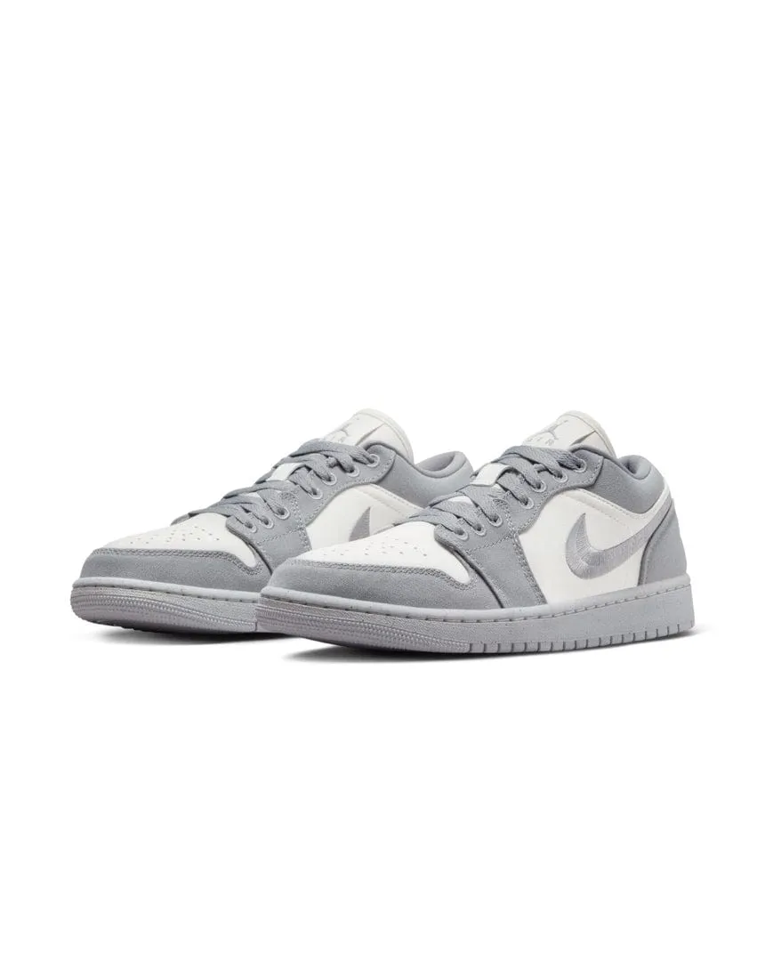 Women's Jordan 1 Low SE - Lt Steel Grey / Sail - White